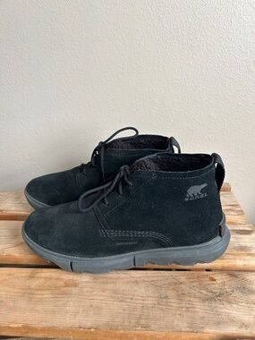 Sorel Explorer Drift Suede Insulated Chukka Boot Black Size 9